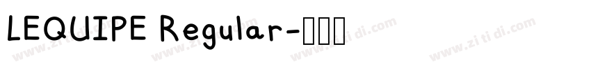 LEQUIPE Regular字体转换